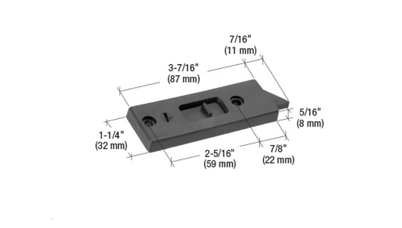 CRL Black Tilt Window Latch; 2-5/16" Screw Holes - Package - Image 2