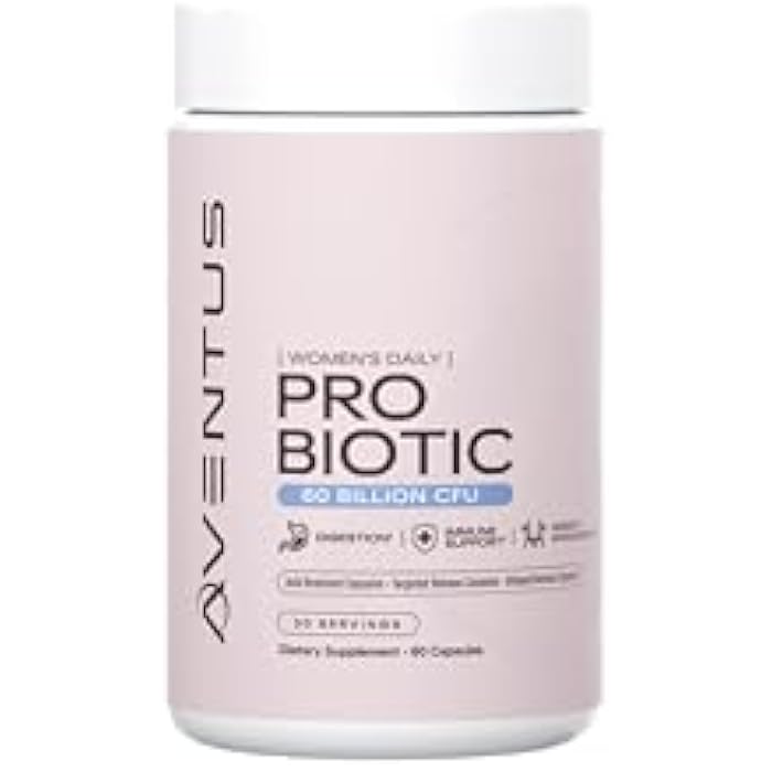 Aventus Women’s Daily Probiotic | 60 Billion CFU | Digestion and Immune Support | Delayed Release Acid Resistant Capsules | 30 Servings 60 ct - Image 1