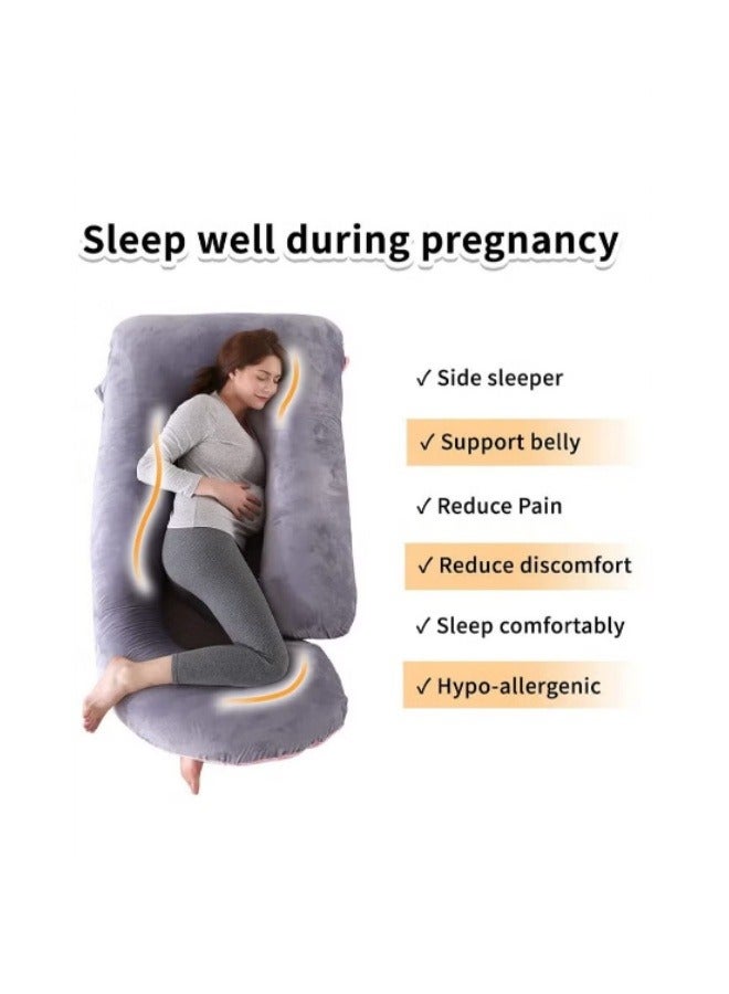 MIXDE U-Shaped Pregnancy Pillow Full Body Maternity Support Pillow - Image 2