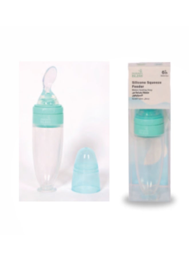 Mommy's Bliss Silicone Baby Food Dispenser with Spoon and Fruit Pacifier – 2-in-1 Teething Relief and Solid Food Introduction Tool, BPA-Free (Green, 4+ Months)