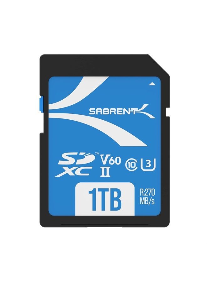 SABRENT بطاقة ذاكرة Rocket V60 سعة 1TB SD UHS-II سرعة 270MB/s كتابة و170MB/s قراءة (SD-TL60-1TB) - Image 1