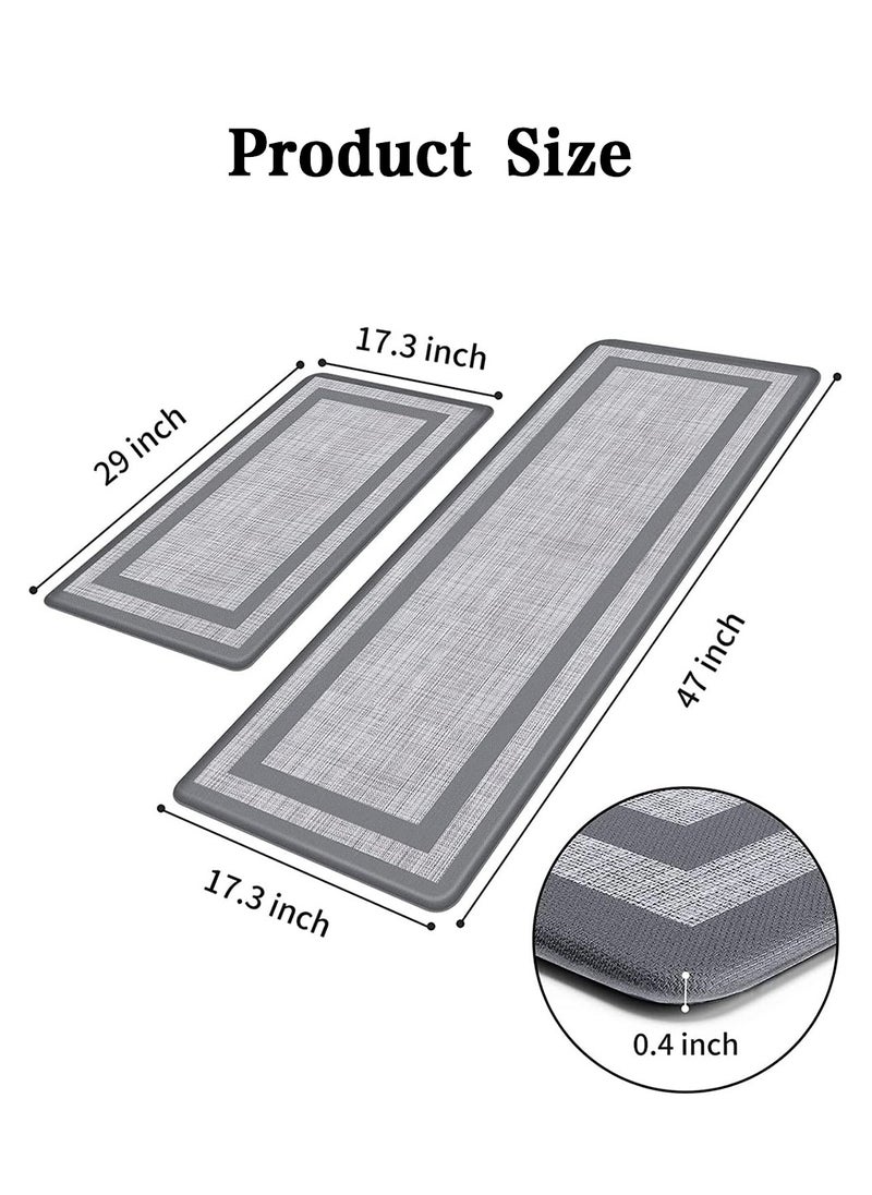 LEOKOR 2PCS Kitchen Floor Mats,Cushioned Anti-Fatigue Floor Mat Ergonomic Comfort Standing Mat for Kitchen, Floor, Office, Sink, Laundry  - Image 4