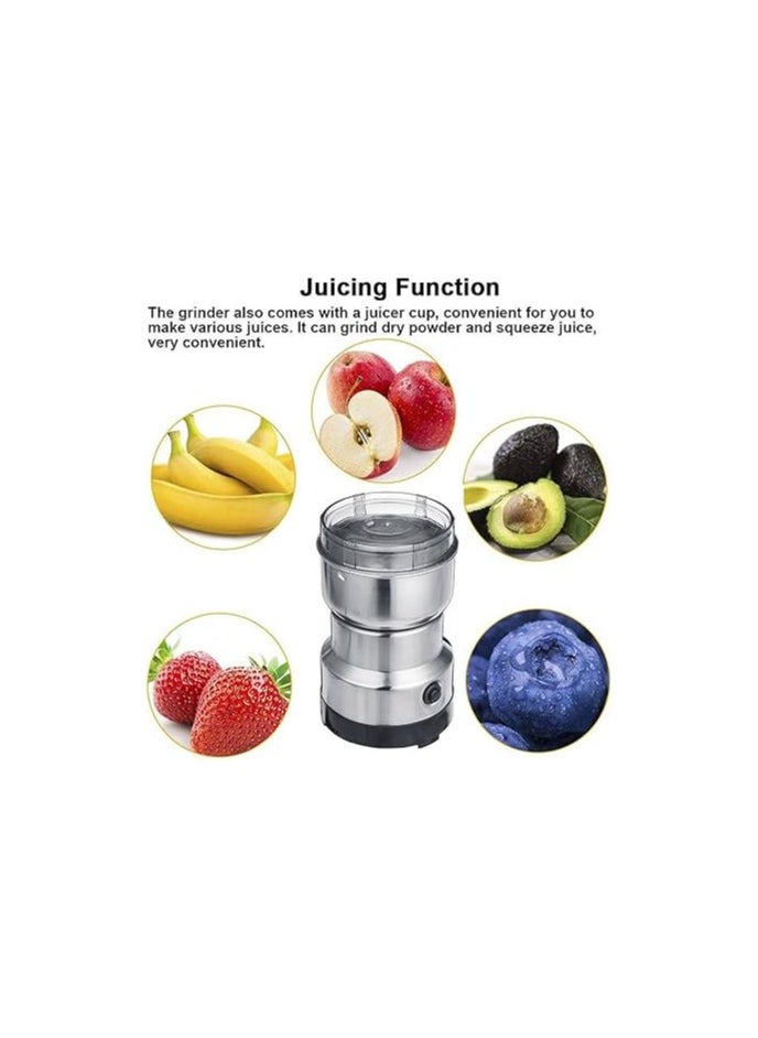 Nimaso Portable Mini Blender, 2 in 1 Electric Coffee Grinder Sharp Blades Stainless Steel Bowl and Stainless Steel Outer Kitchen Blender for Grains, Nuts, Beans, Spices, Cereals, Multifunctional Portable Blender Stable and Safe Mixing Rubber feet help hold the table without "walking" or tipping over Silicone sealing ring under the lid prevents leakage Easy to clean Stoneware Jar Cup - pzsku/Z31727FAFA6179D0BC4F8Z/45/_/1732489023/18eed27a-e650-4673-a828-98bbebffe4ce