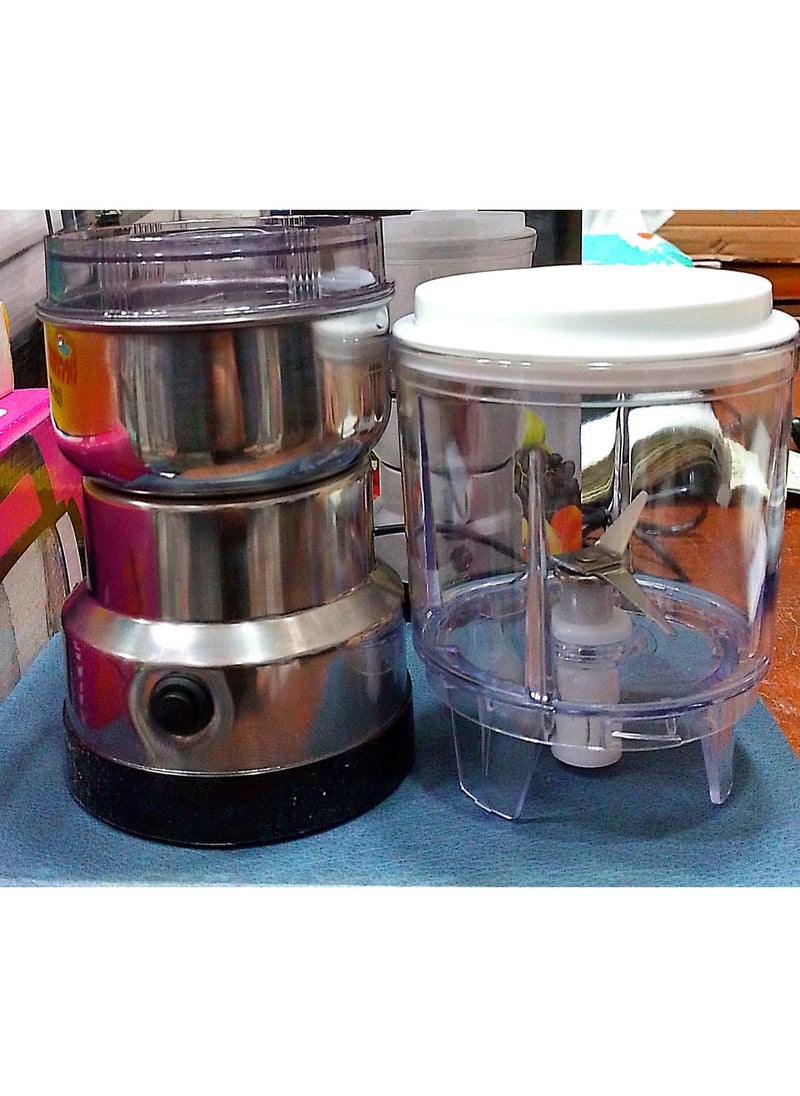 Nimaso Portable Mini Blender, 2 in 1 Electric Coffee Grinder Sharp Blades Stainless Steel Bowl and Stainless Steel Outer Kitchen Blender for Grains, Nuts, Beans, Spices, Cereals, Multifunctional Portable Blender Stable and Safe Mixing Rubber feet help hold the table without "walking" or tipping over Silicone sealing ring under the lid prevents leakage Easy to clean Stoneware Jar Cup - pzsku/Z31727FAFA6179D0BC4F8Z/45/_/1732489024/d7b5f2af-350a-4c9e-b551-eac76b0df502
