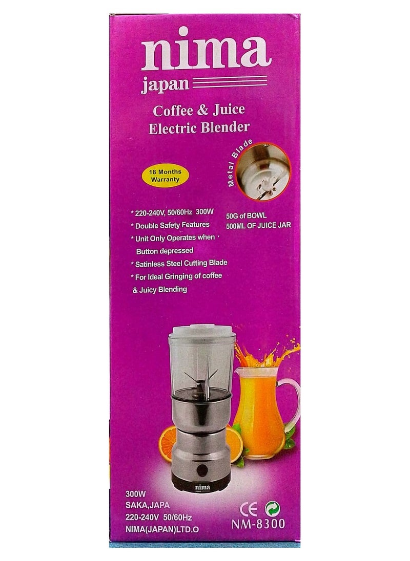 Nimaso Portable Mini Blender, 2 in 1 Electric Coffee Grinder Sharp Blades Stainless Steel Bowl and Stainless Steel Outer Kitchen Blender for Grains, Nuts, Beans, Spices, Cereals, Multifunctional Portable Blender Stable and Safe Mixing Rubber feet help hold the table without "walking" or tipping over Silicone sealing ring under the lid prevents leakage Easy to clean Stoneware Jar Cup - pzsku/Z31727FAFA6179D0BC4F8Z/45/_/1732489025/d590f0b7-80b6-4731-aafe-fb5686527e63