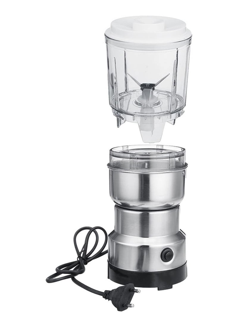 Nimaso Portable Mini Blender, 2 in 1 Electric Coffee Grinder Sharp Blades Stainless Steel Bowl and Stainless Steel Outer Kitchen Blender for Grains, Nuts, Beans, Spices, Cereals, Multifunctional Portable Blender Stable and Safe Mixing Rubber feet help hold the table without "walking" or tipping over Silicone sealing ring under the lid prevents leakage Easy to clean Stoneware Jar Cup - pzsku/Z31727FAFA6179D0BC4F8Z/45/_/1732489256/6da9b7fd-e9fb-40ce-9fbf-ead1bd920098