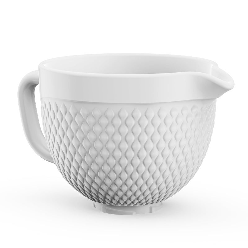 HOZODO Ceramic Mixer Bowl For KitchenAid all 4.5-5 Quart Tilt-Head Stand Mixers, 5 qt Mixing Bowl For Kitchen Aid Accessories and Attachments with Handle - Image 1