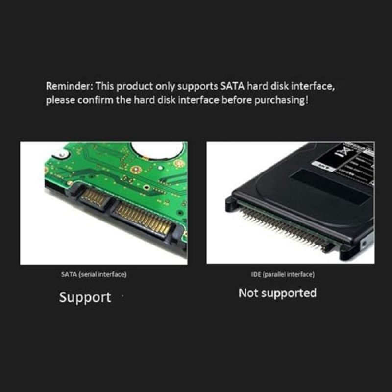 2.5 Sata Hard Drive Enclosure USB 3.1 15mm Universal Fit Tool Free - 6Gbps Fast Data Transfer Portable SSD Enclosure for Laptop Hard Drive Backup - Image 3
