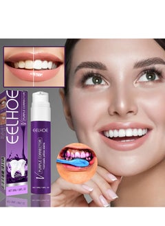 EELHOE Purple Corrector for Teeth Whitening Mousse Foam Fresh Breath Deep Cleaning Toothpaste  - Image 1