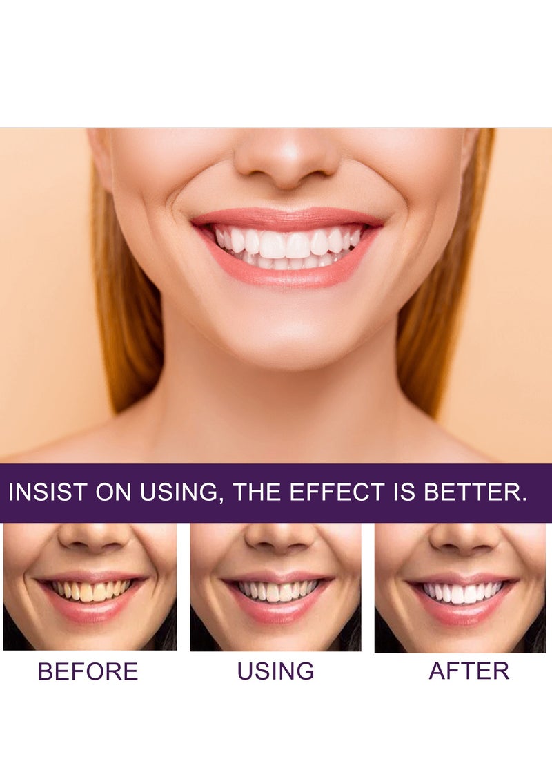 EELHOE Purple Corrector for Teeth Whitening Mousse Foam Fresh Breath Deep Cleaning Toothpaste  - Image 2