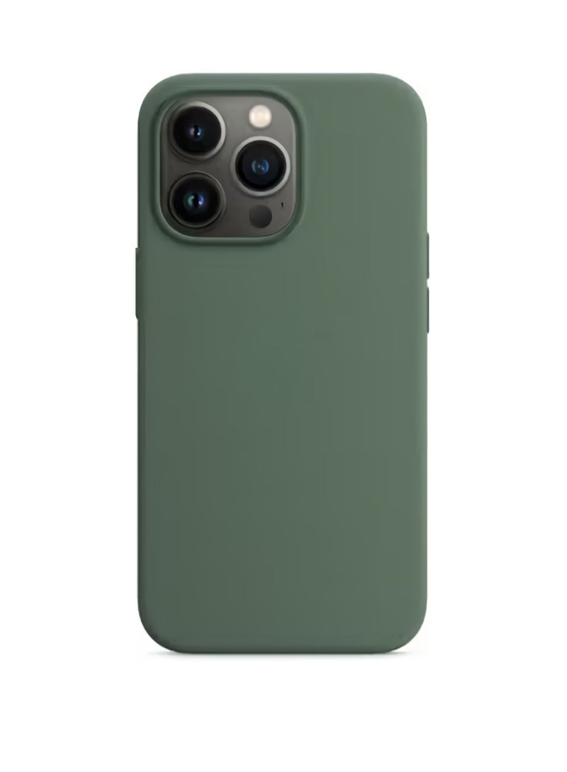 AROAQ جراب سيليكون مغناطيسي لهاتف آيفون، جراب سيليكون متين مع ماج سيف، جراب حماية ناعم ومريح لهاتف آيفون 15 برو ماكس، 15 بلس، برو، (لون الأوكالبتوس)