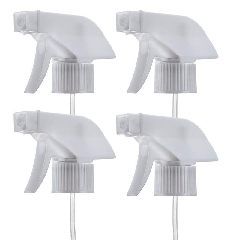 TBWHL Sprayer Bottle Top White Nozzle for Alcohol and Hydrogen Peroxide 28400 Neck Fit Most Standard Boston Round 8oz 16oz and Amber Bottle 4 Pack White - Image 3