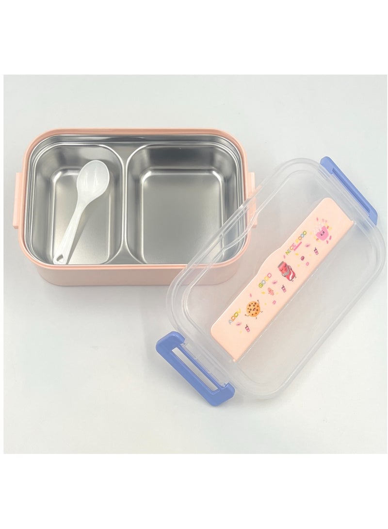 VIO Airtight Lunch Box Stainless Steel Compartment Leak Proof Easy Open Lid Food Snacks Bento Box Tiffin Storage Containers Kids Adult Toddlers Boys Girls School Home Travel Dishwasher Freezer Safe  - Image 2