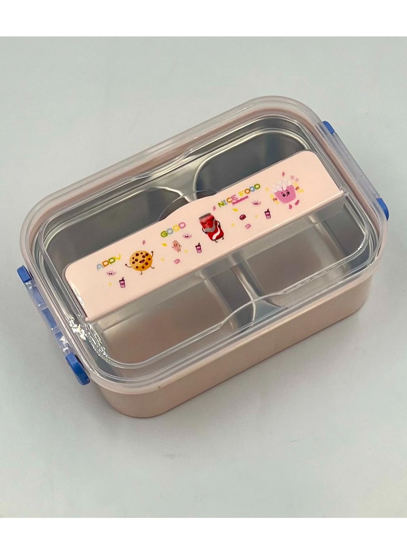 VIO Airtight Lunch Box Stainless Steel Compartment Leak Proof Easy Open Lid Food Snacks Bento Box Tiffin Storage Containers Kids Adult Toddlers Boys Girls School Home Travel Dishwasher Freezer Safe  - Image 1