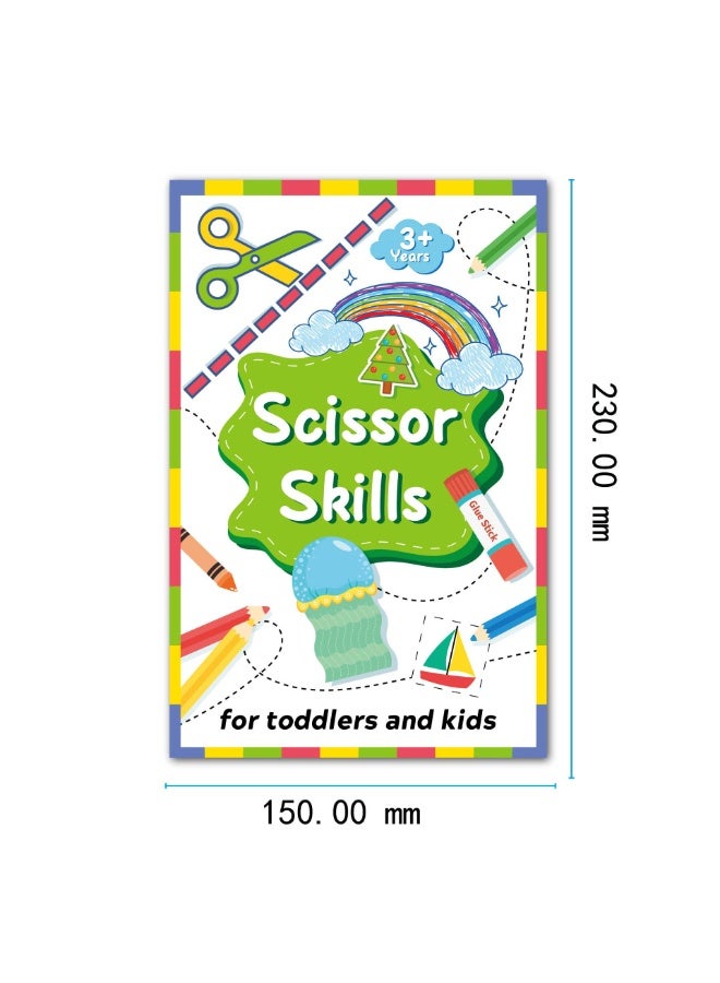 Capstro Paper Cut-Out Book Set for Kids | Includes 48 Activity Booklets, Safety Scissors, Glue Stick & 8 Crayons | DIY Paper Cutting & Pasting Craft Kit for Kids Age 3+ | Creative Montessori Art Activity - Image 4