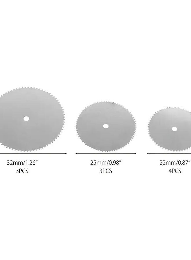 11pcs Stainless Steel Wood Cutting Disc Set Rotary Tool Circular Cutoff Saw Blade - Image 3