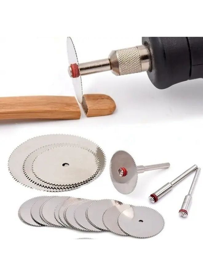 11pcs Stainless Steel Wood Cutting Disc Set Rotary Tool Circular Cutoff Saw Blade - Image 2