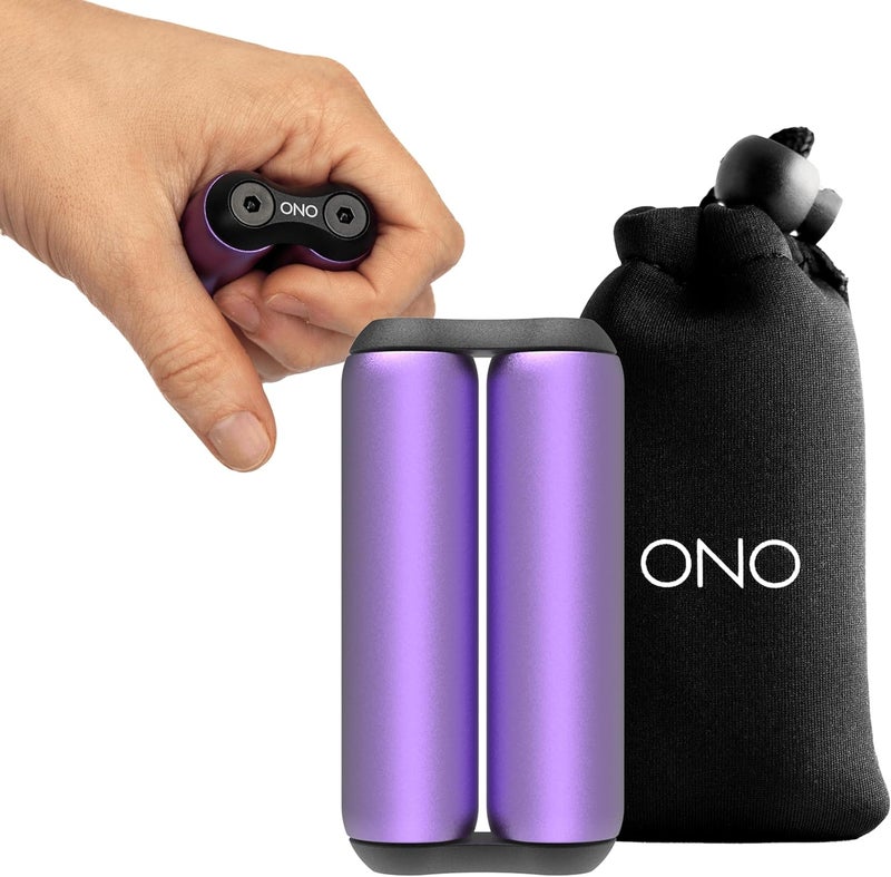 ONO Roller Jr Purple Aluminum - Silent Fidget Toys for Promoting Focus, Stress Relief - Helps Develop Fine Motor Skills & Ease Skin & Nail Picking - for Small Hands, Quiet Sensory Toys for Teens - Image 1