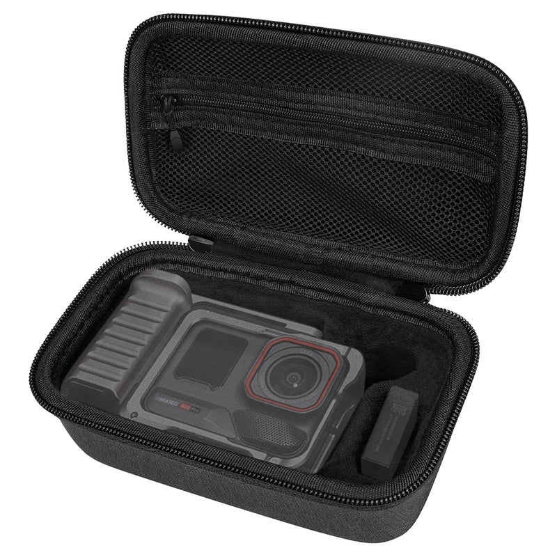 Geekria Carrying Case for Ace Pro 2, Portable Street Shooting Kit Storage Bag Compatible with Insta360 Ace Pro 2, Travel Storage Case with Wrist Strap, Action Camera Accessories (Grey) - Image 1