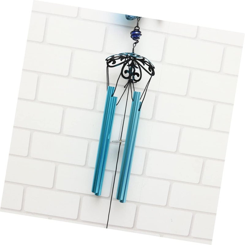 klarako 1pc Light Ornaments Chime Glass for Diamond Deck Wind Decorative Dragonfly Home Pendant Hanging Garden Outdoor Drop Porch Patio Metal Creative Stained Tube - Image 4