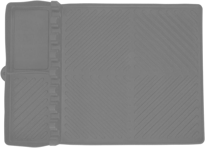 HEEPDD Heat Silicone Griddle Mat, Slip, 8 Slots for Utensils, 16x11.5 in, Perfect for Cooking Grills and Kitchen Countertops Heat Silicone Griddle Mat, Non Nan (Gray) - Image 2