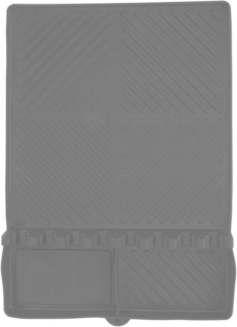 HEEPDD Heat Silicone Griddle Mat, Slip, 8 Slots for Utensils, 16x11.5 in, Perfect for Cooking Grills and Kitchen Countertops Heat Silicone Griddle Mat, Non Nan (Gray) - Image 3