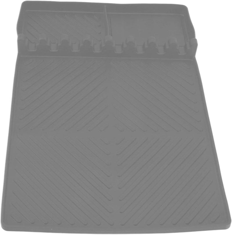 HEEPDD Heat Silicone Griddle Mat, Slip, 8 Slots for Utensils, 16x11.5 in, Perfect for Cooking Grills and Kitchen Countertops Heat Silicone Griddle Mat, Non Nan (Gray) - Image 4