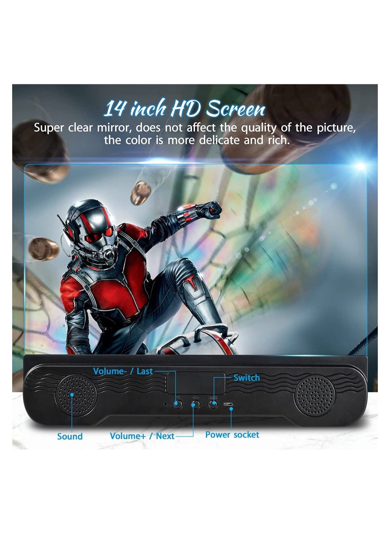 Generic - Mobile Phone Screen Amplifier, with 2-in-1 Foldable Stretch Stand Holder, 14 inch Phone Screen Magnifier with Bluetooth Speaker, Portable 3D Screen Magnifying Glass for All Smartphones (Black) - Image 1