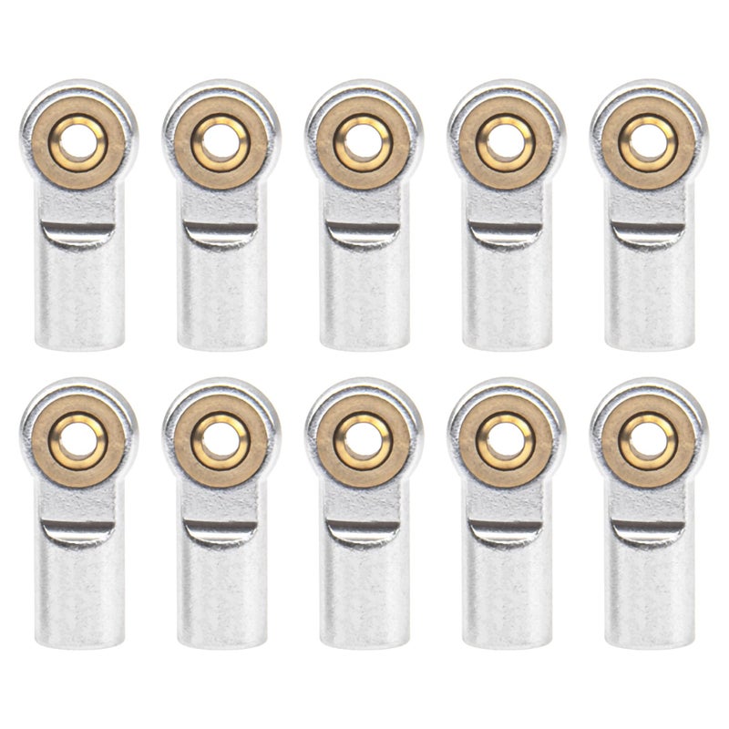 Share Goo 10Pcs ShareGoo M3 Tie Rod End Ball Head Holder Link 3mm Thread Ball Joint Compatible with Tamiya Redcat HSP Traxxas Axial SCX10 110 RC Car Truck Boat DIY Robot AirplaneL22mm Silver - Image 4