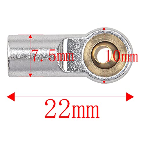 Share Goo 10Pcs ShareGoo M3 Tie Rod End Ball Head Holder Link 3mm Thread Ball Joint Compatible with Tamiya Redcat HSP Traxxas Axial SCX10 110 RC Car Truck Boat DIY Robot AirplaneL22mm Silver - Image 5