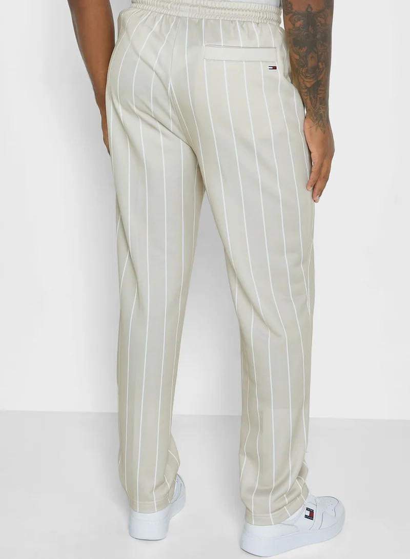 TOMMY JEANS Striped Logo Printed Sweatpants