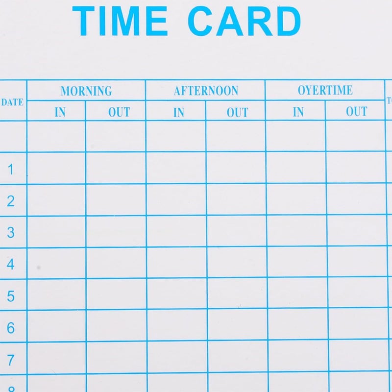 100 Pcs Employee Time Cards for Office Attendance Management Daily Monthly Punch Paper Sheets - Image 4