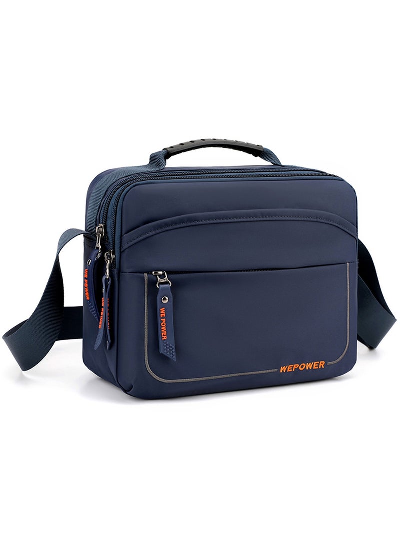 Qiccijoo Small Messenger Bag Crossbody Bags for Men and Women Shoulder Bag Sling Bag Travel Bag for Work Business Satchel Bags Small Carry Bags Purse(Blue) - Image 1