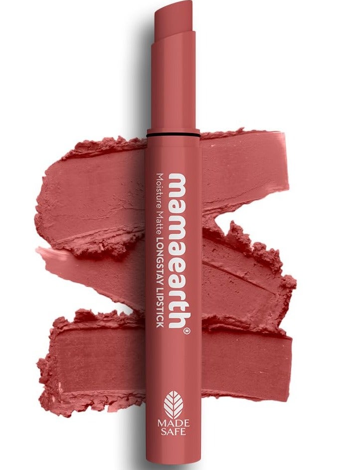 ماما إيرث أحمر شفاه مرطب مطفي يدوم طويلاً 01 Carnation Nude 2 جم - Image 1