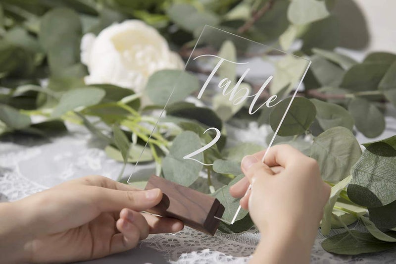 NJ OVERSEAS NJ Natural Wood Card Holders Wood Place Card Holders length 6 cm, Premium Rustic Table Number Holders, Table Place Cards, Wood Photo Holders, Wedding Party Table Name, Photo holder, Surprise Card Holder: 10 Pcs - Image 4