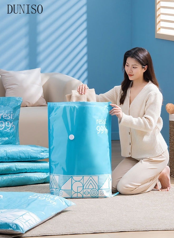 DUNISO Vacuum Seal Storage Bags, 6 Pack (50*70cm)Space Saver Vacuum Storage Bags For Travel, Reusable Compression Bags For Bedding, Clothes, Curtains (Electric Air Pump) - Image 3
