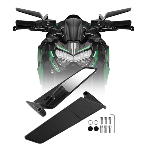 PACEWALKER Motorcycle Mirrors Universal 360 Rotatable Stealth Wind Wing Side View Mirrors for Kawasaki Z400 Z650 Z900 Z1000 Duke 125 200 250 390 690 790 1290 Yamaha MT, HONDA, SUZUKI(8mm 10mm) - Image 1