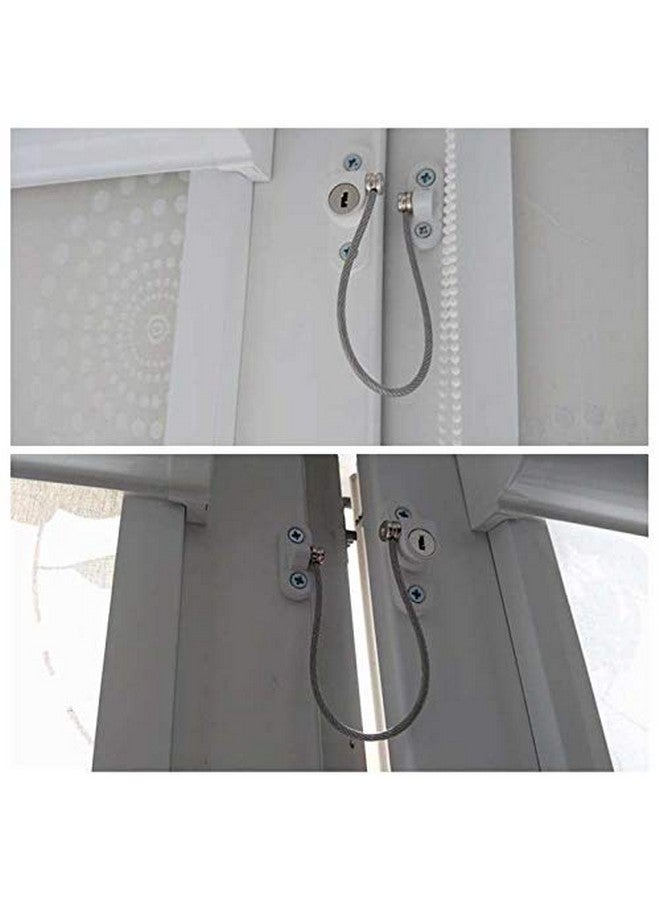 GOSONO Child Safety Locks Window Door Cable Ventilator Kid Lock Baby Security Locking Keyed Opening Restrictor For Baby Protection Prevent Children Falling Window Lock (2PC White) - Image 5