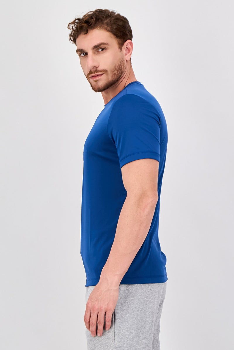 Reebok Men Sportswear Fit Short Sleeve Training T-Shirt, Athletic Blue - Image 2