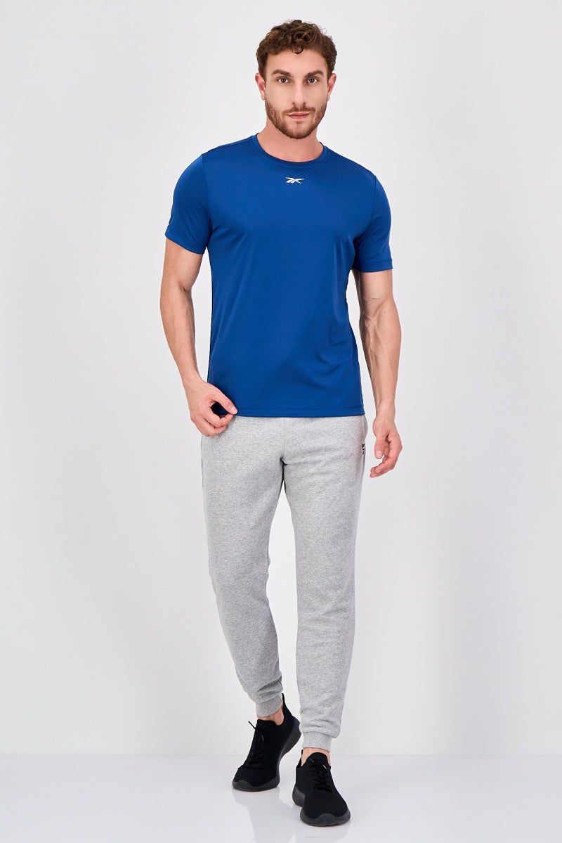 Reebok Men Sportswear Fit Short Sleeve Training T-Shirt, Athletic Blue - Image 4