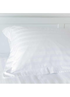 RISHAHOME Set Of 2 Luxurious Pillowcases With Oxford Edges 50X75 5 Cm   400 Tc 100  Pure Cotton Pillow Cover With 1 Cm Stripes  - Image 3