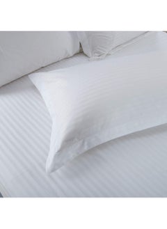 RISHAHOME Set Of 2 Luxurious Pillowcases With Oxford Edges 50X75 5 Cm   400 Tc 100  Pure Cotton Pillow Cover With 1 Cm Stripes  - Image 2