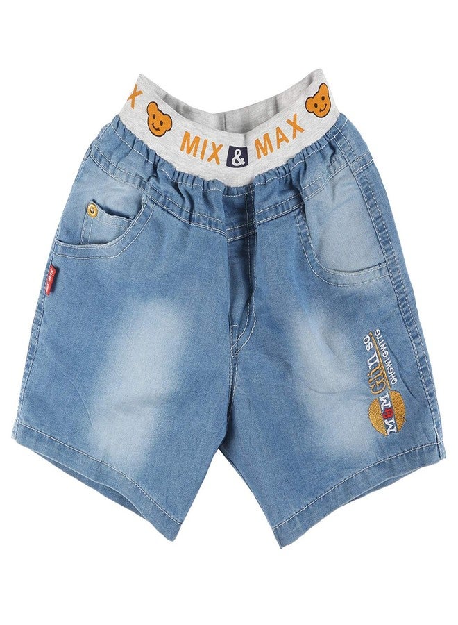 Malvina شورت جينز أزرق من مالفينا للفتيات الصغيرات من عمر 0 إلى 6 أشهر (أزرق سماوي) - Image 1