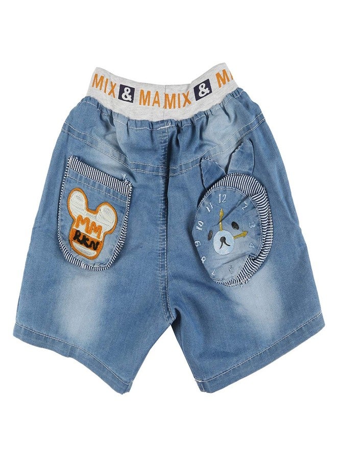 Malvina شورت جينز أزرق من مالفينا للفتيات الصغيرات من عمر 0 إلى 6 أشهر (أزرق سماوي) - Image 3