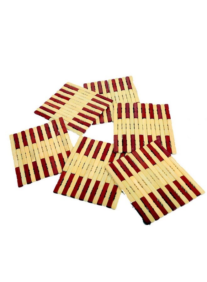 Kuber Industries Wooden Pallet Beverage Coasters for Hot and Cold Drinks with Pencil Design (Brown), Standard (HS_36_KUBMART018964) - Image 4