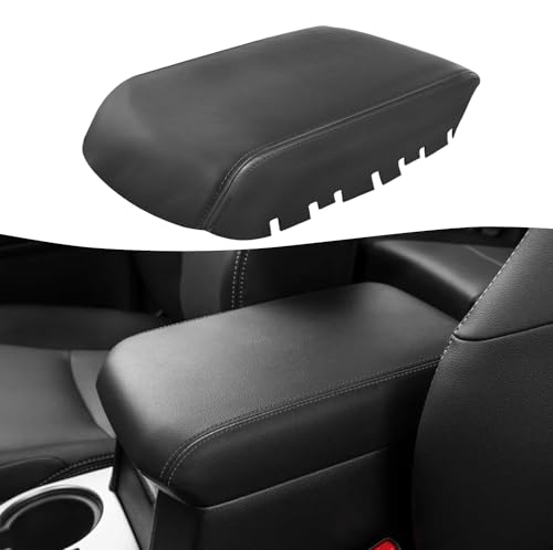 KBH Car Center Console Armrest Cover Replacement for Toyota 4Runner 2010-2023, Vinyl Leather Replace Upholstery, Anti-Scratch, Black - Image 1