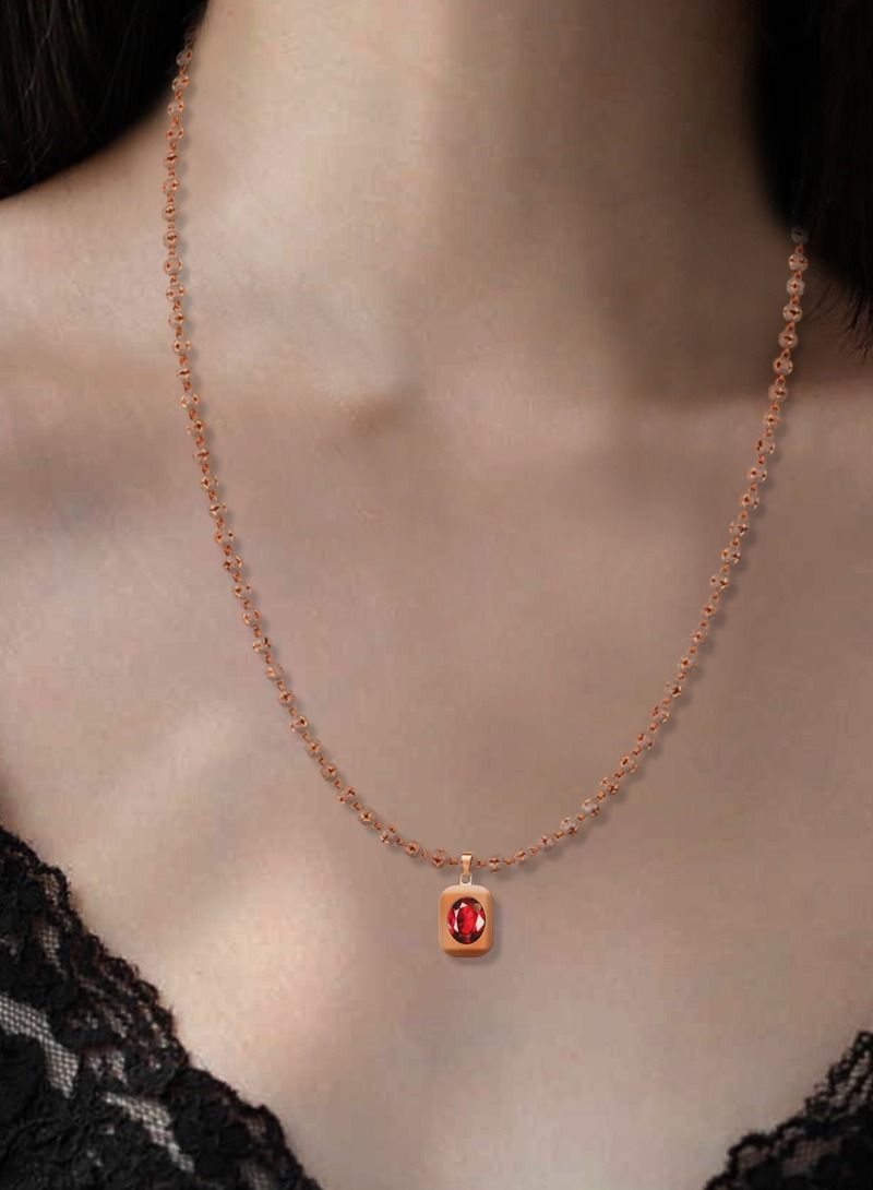 AIWANTO Alissa 3099 Necklace With Red Stone  - Image 4