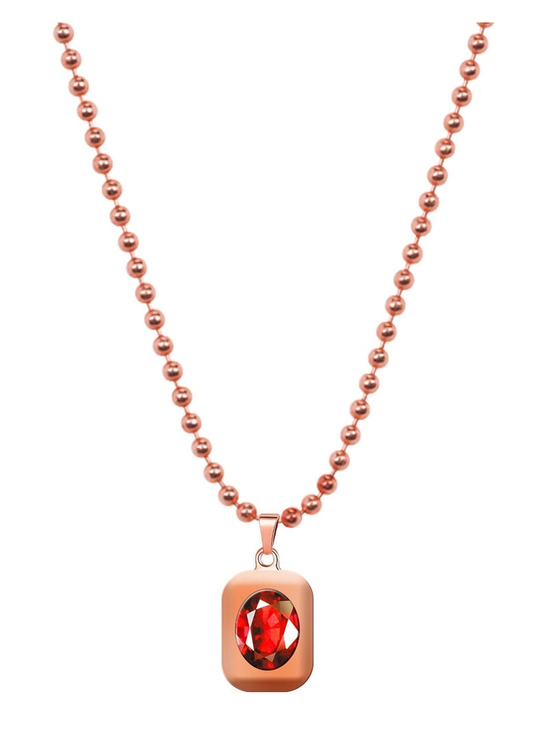 AIWANTO Alissa 3099 Necklace With Red Stone  - Image 1