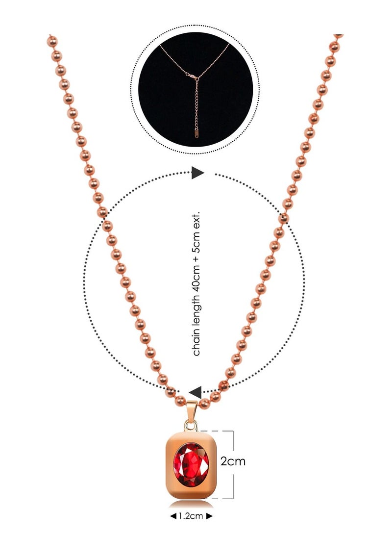 AIWANTO Alissa 3099 Necklace With Red Stone  - Image 3