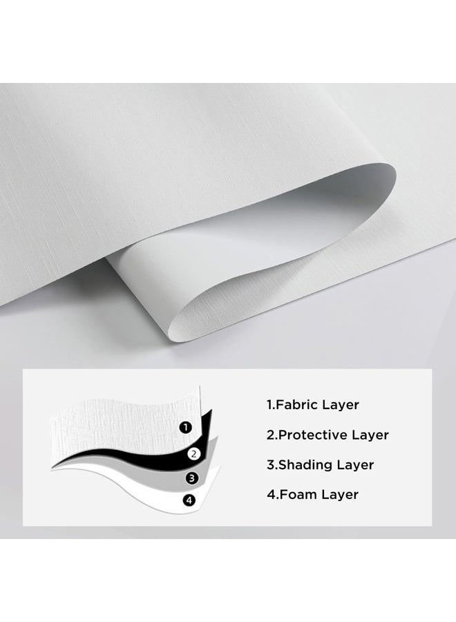Joydeco 100% Blackout Roller Shades (Pro), Free-Stop Cordless Blinds for Windows, UV Protection, Natural Woven Blinds for Home and Office, Light-Proof Aluminum Cover (35" W x 75" H, White) - Image 3